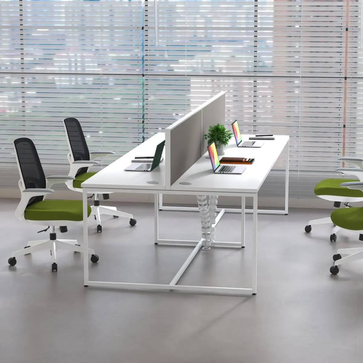 iULTRA 4 Person Coworking Spaces Office Table Workstation Modular 4 L Desk Modern Offices Home Workstation Office Furniture