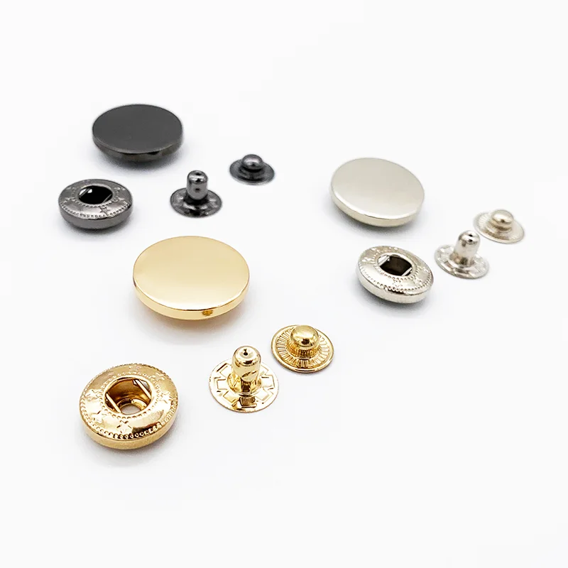 
 Заводская Высококачественная плоская большая одежда цинковый сплав под заказ металлические кнопки Пружинные застежки  