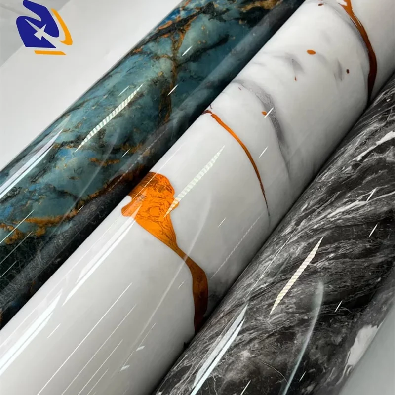 Optical Transparent PET PVC 0.35mm Laminate Interior Decorative UV Coating Surface Foil Fire-Proof Furniture Films