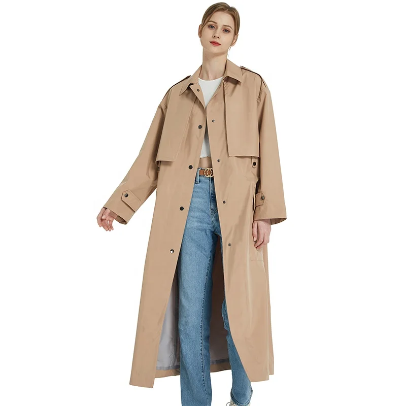 Classic Trench Coat Double Breasted Woman Jackets And Coats