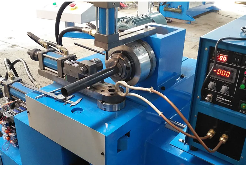 High speed copper aluminum metal tube pipe end hot heat spinning machine
