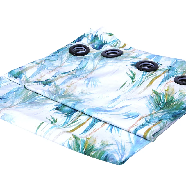 Wholesale Fresh Elegant Customized Hotel Usge Flower Style Printed Curtain