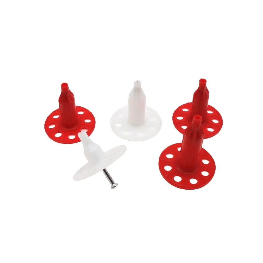 Professional Factory Customized Plastic PE Wall Plug Anchor Drywall Pin Plate Anchor HDPE Insulation Nail