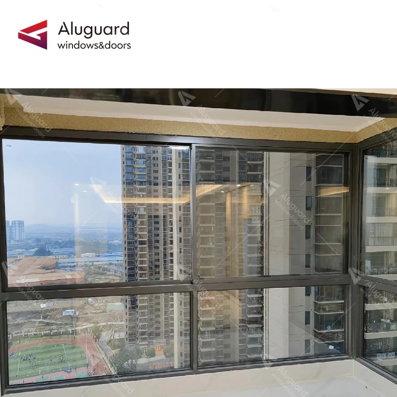 Latest design slim aluminum frame sliding windows and doors AAMA NFRC USA standard  villa house window sliding