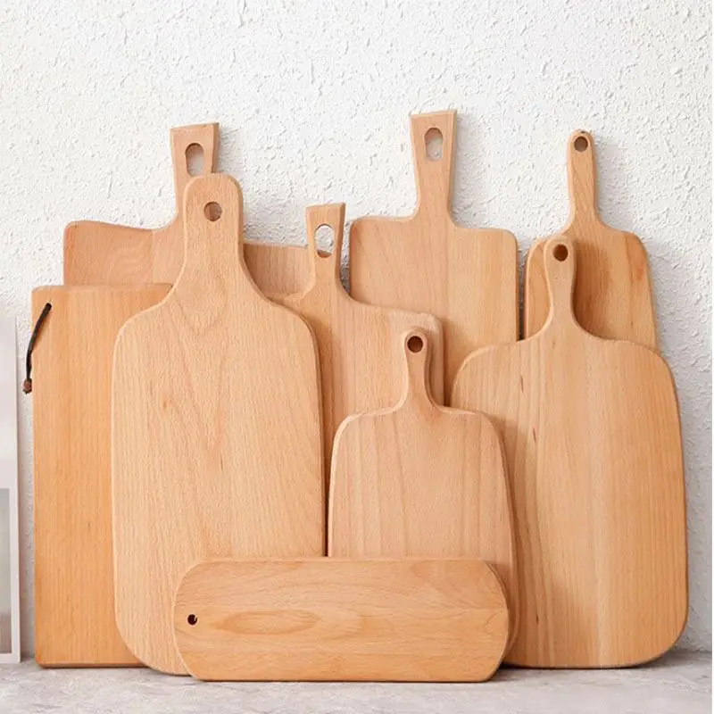 Разделочная доска для коттеджа, сервировочный поднос, для завтрака, хлеба, сыра, дерева акации, с ручкой