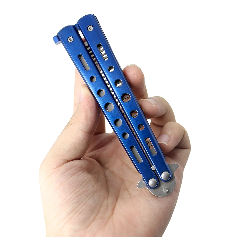 Custom Auto Folding Self Defense Flick Pink Black Spring Open Pocket Oil Hidden Safety Women Trainer Butterfly Hair Knife Comb