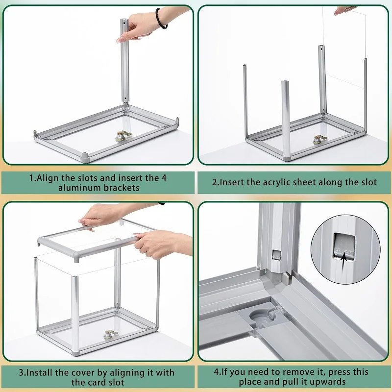Premium Large Medication Storage Box Clear Medicine Safe Box With Combination Lock