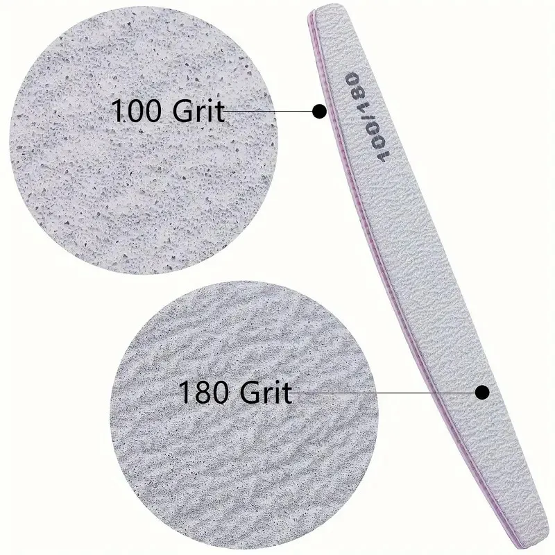 Emery Board Nail File Manufacturer Half Moon Nail File Washable Zebra Nail Files 100 180