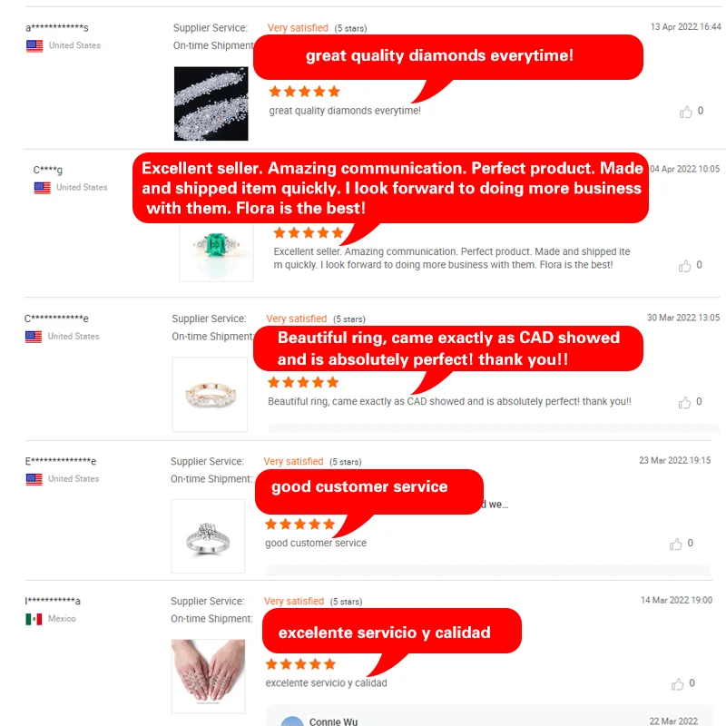 Open Ring Design Graduate Size Round 2mm-4mm Real Diamond Ring Custom DEF Color Lab Grown Diamond Engagement Rings Solid Gold