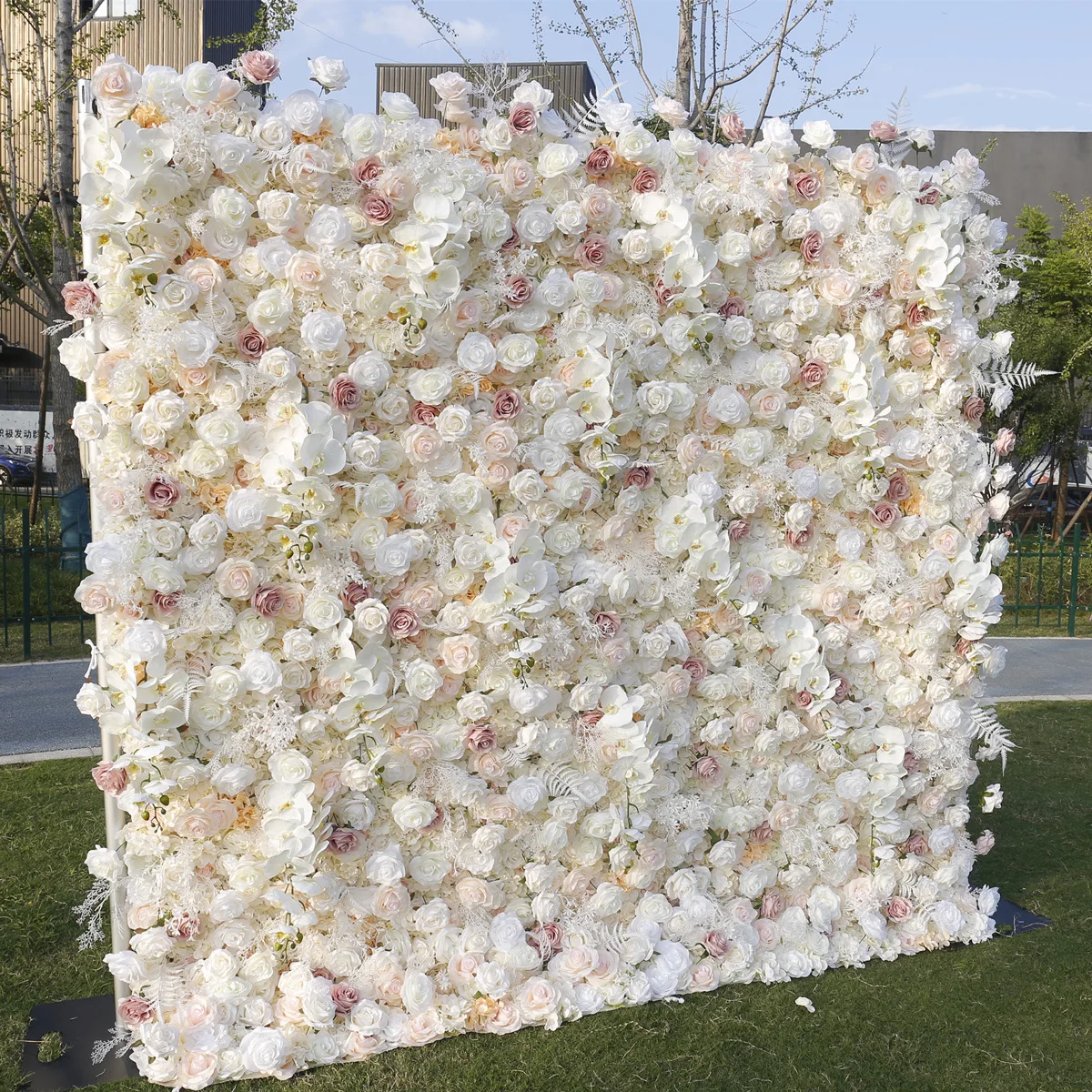 Event set, wedding, wedding, high-end 5D artificial flower background wall