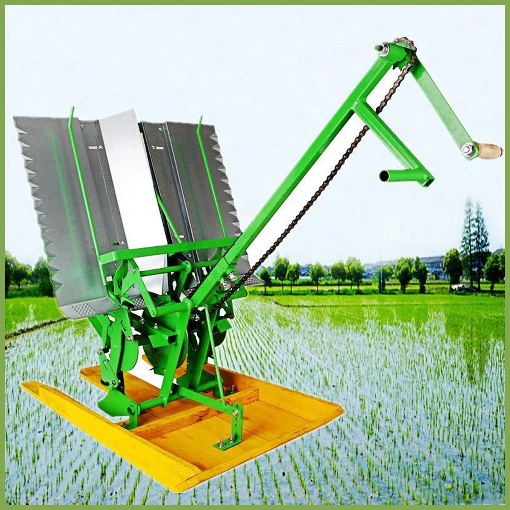 China 2 Row Manual Hand Cranked Paddy Rice Transplanter Price In Myanmar