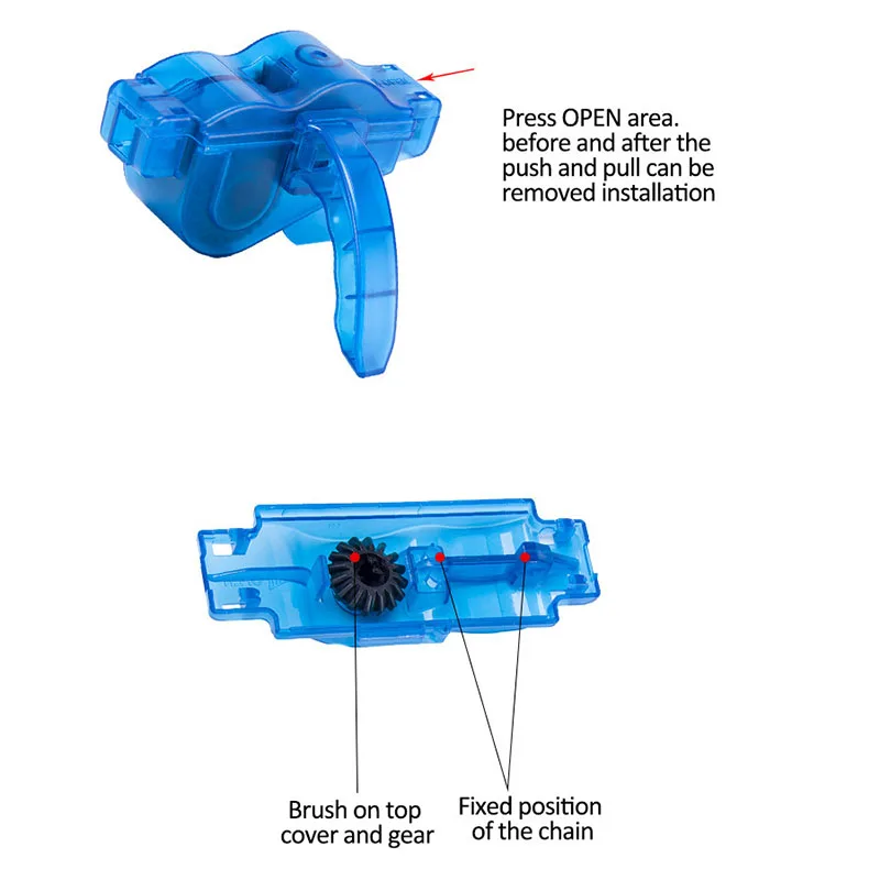 Bike Accessories Cycling Maintenance Bicycle Chain Quick Wash Protection Brush Wash Tool Set Chain Cleaner