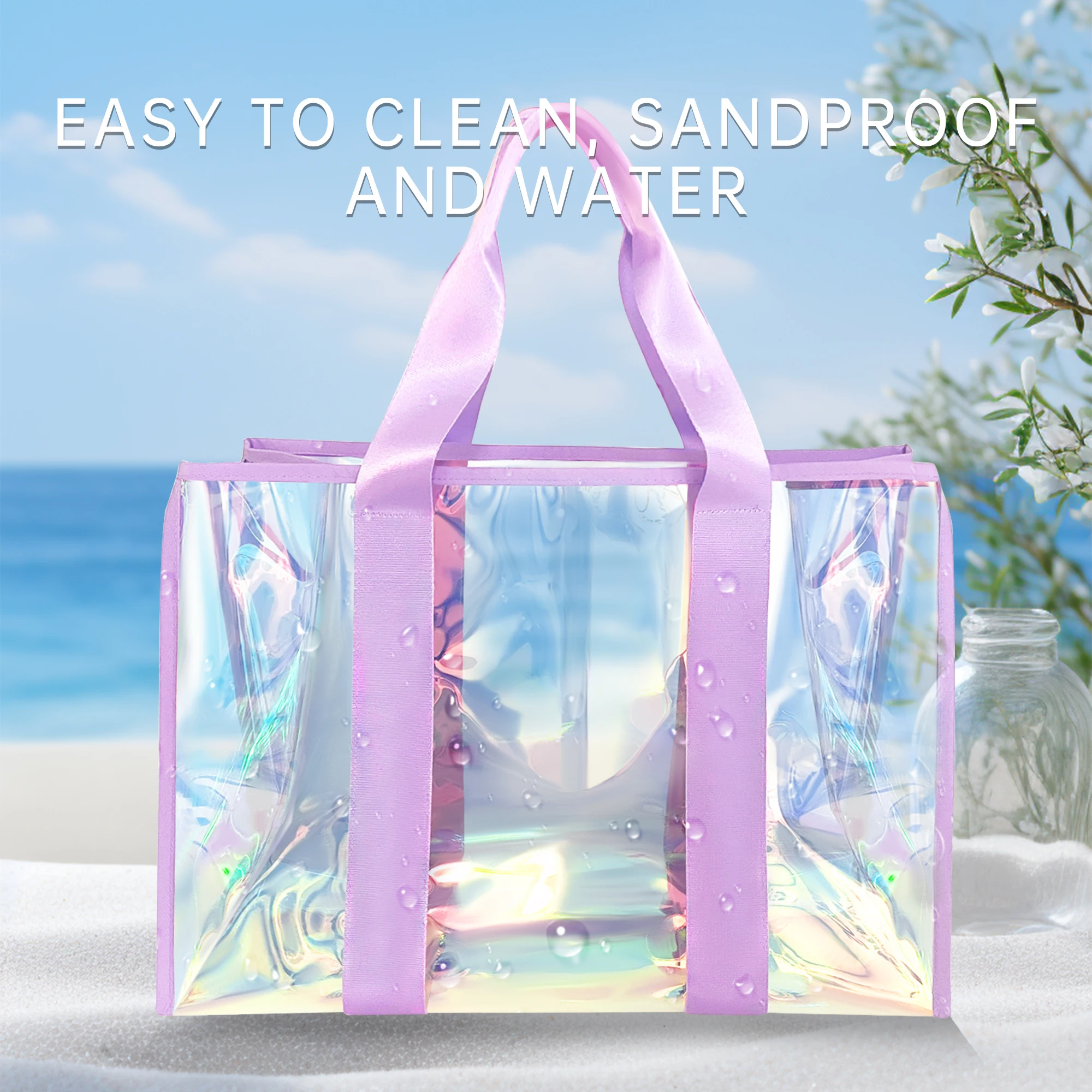 Stylish Trendy Iridescent Beach Waterproof Handbag Mobile Phone Case For Summer