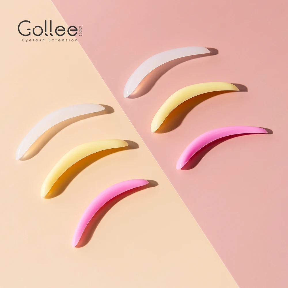 Gollee eyelash perm silicone pads for lash lift sticky perm lash lifting shield silicon customized lash lift pads