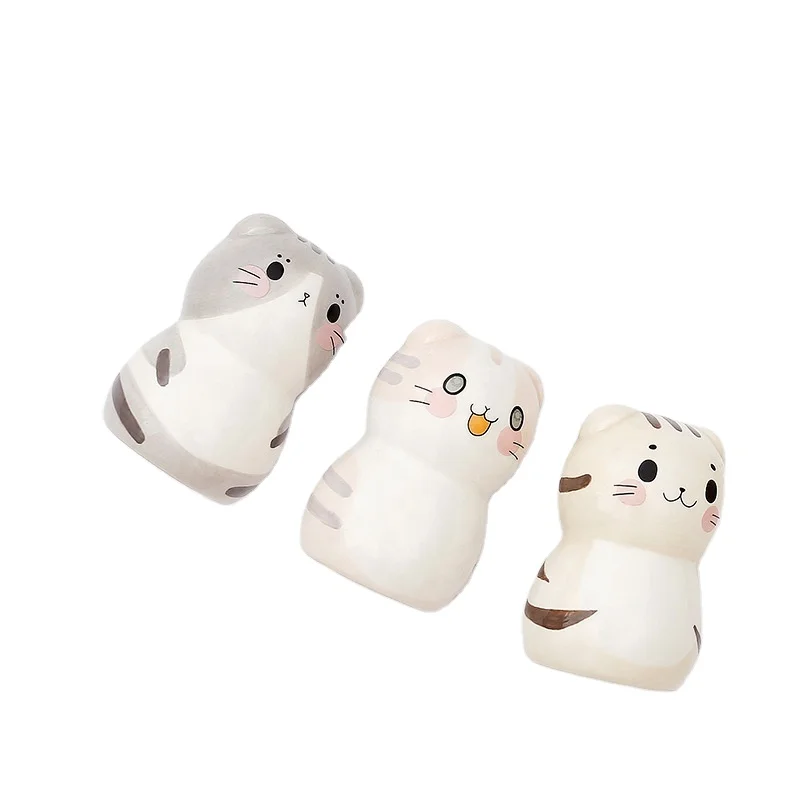
Hand-painted cute cat ceramics crafts, small ceramics craft Beautiful Lucky cat Ornaments 