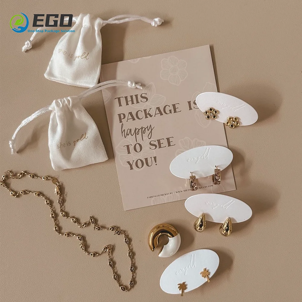 Custom Velvet Drawstring Bags For Jewelry Earrings Rings Necklace Packaging Jewelry Containers