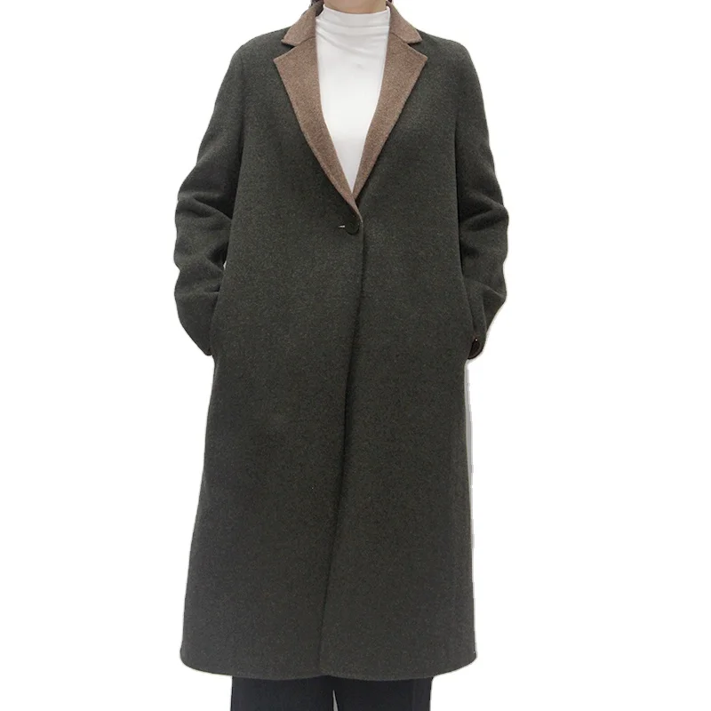 Factory 2023 New Arrival Autumn Winter Solid Color Korean Loose Wool Coats For Ladies Women Lady Jacket