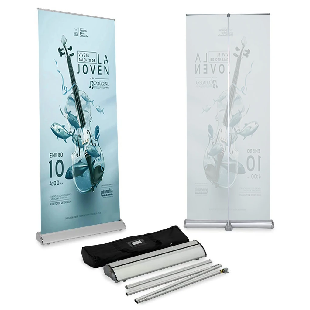 Best Selling Classic Aluminum  Retractable Roll-Up Marketing Banner Kakemono Advertising Background Banner Stand