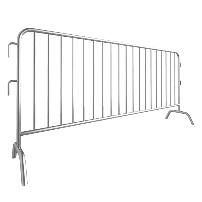 Galvanized steel fixed leg crowd control barrier fence