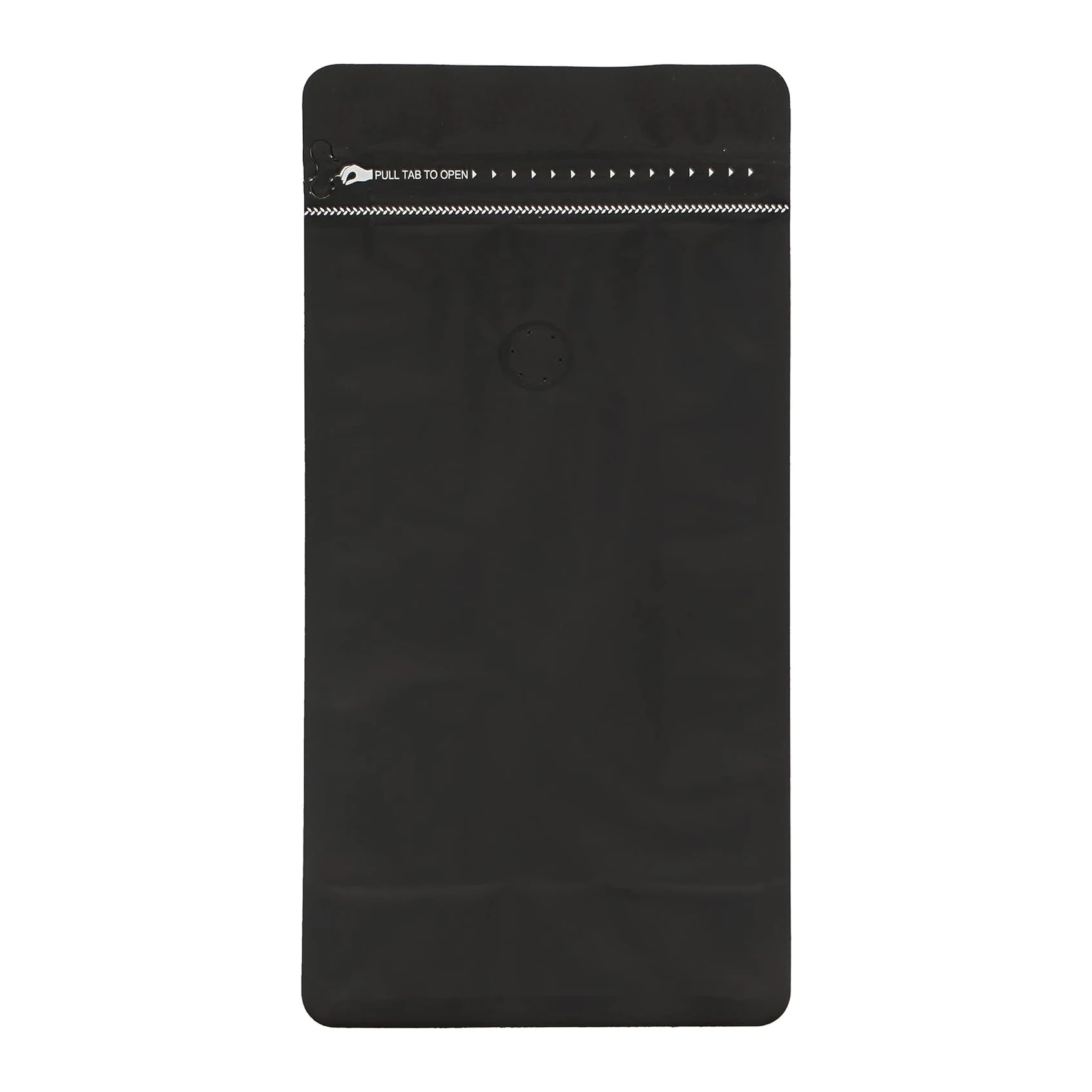 Custom Flat Bottom Pouch Food Candy Gravure Printing Bread Packaging Matte Ziplock Black Coffee Bags with One way Valve