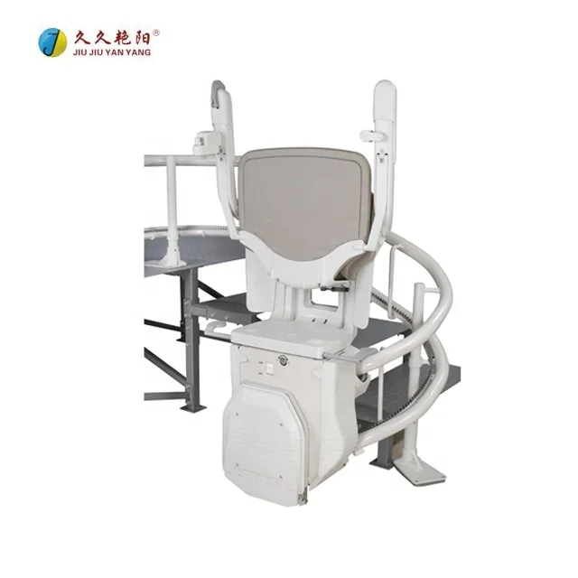 Hot-sale JY-LT portable comfortable Household mini residential elevator type DC motor operator electric curved rail stair lift