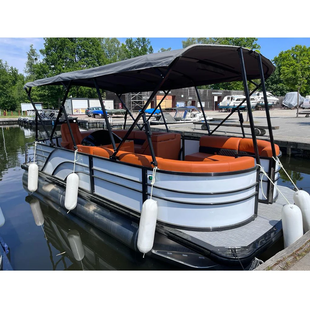 Shipyard Aluminum Pontoon Deck Boat for Lake and River with Good Price