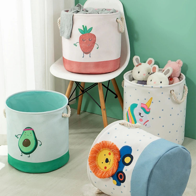 Household Dirty Clothes Storage Basket Plush Toy Doll Storage Bucket Foldable Dirty Clothes Hamper Bathroom dirty clothes basket