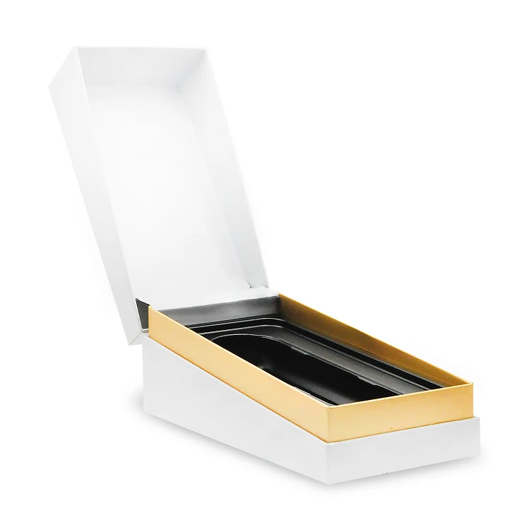 Luxury Black Custom UV Logo Rigid Cardboard Glass Bottle Packaging Durable Collapsible Magnetic Wine Box