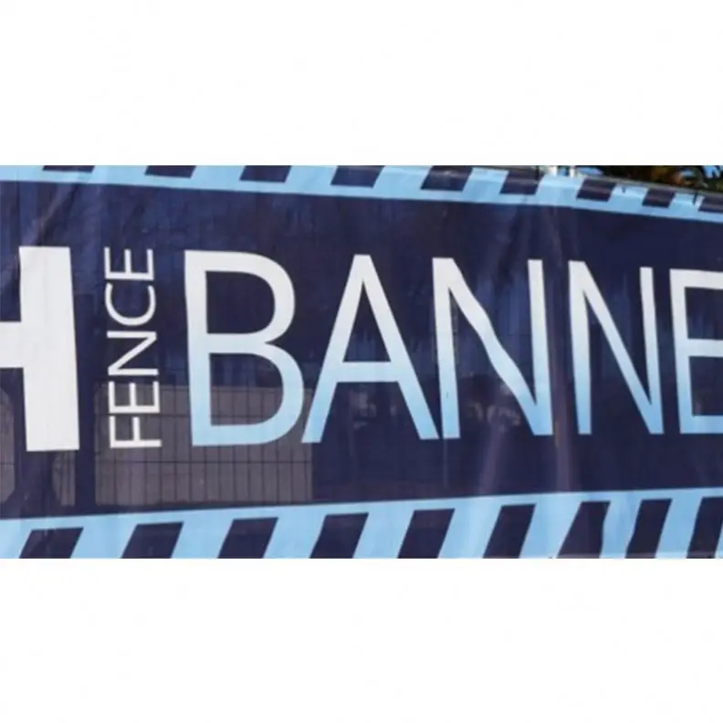 Barricade barrier cover customized printing crowd control banner polyester mesh PVC vinyl Fence Barrier Cover