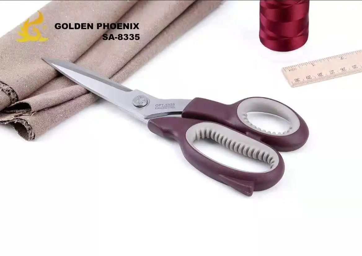 Hot Selling 10inch 3mm Thickness Soft Grips Stainless Steel Fabric Sewing Tools Tailoring Scissors For Fabric Cutting