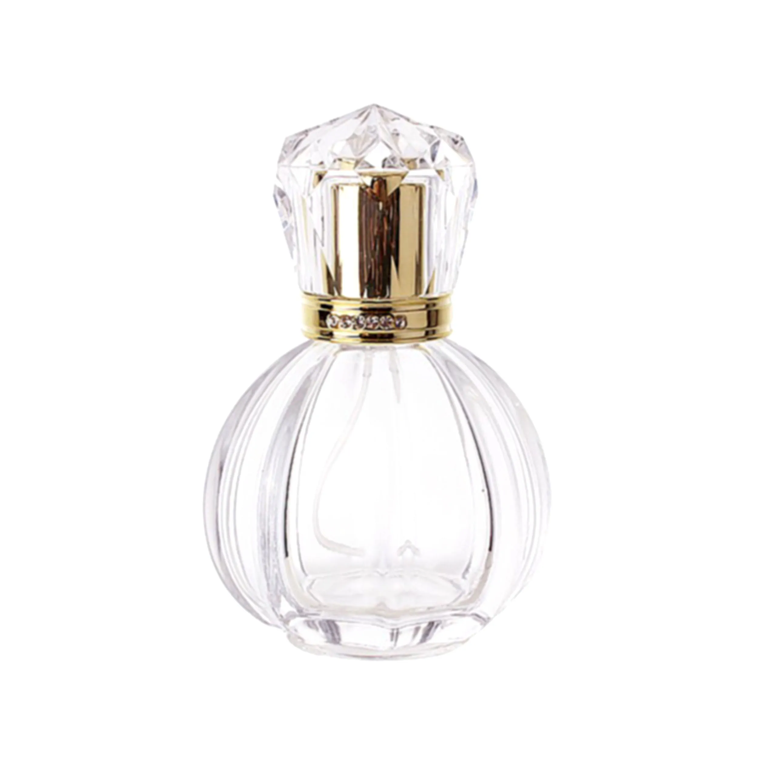 Wholesale 60ml pumpkin shape glass perfume bottle clear empty luxury fragrance bottles