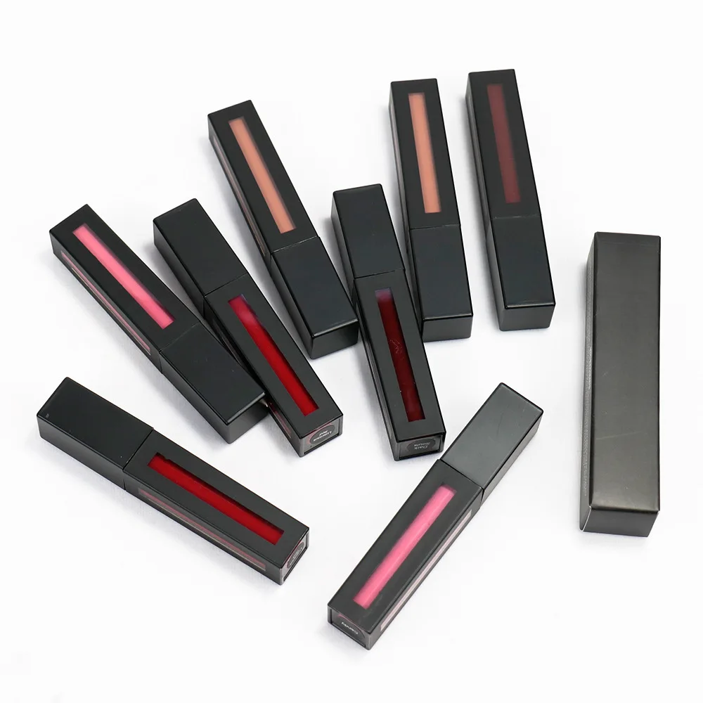 Vegan Cruelty Free Waterproof Kissproof Matte Liquid Lipstick Custom Red Matte Your Logo Lipstick