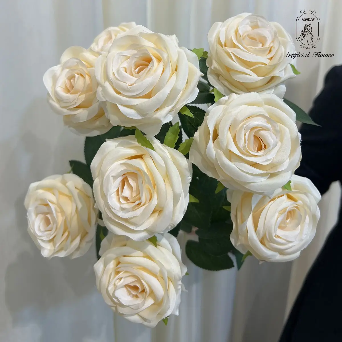 DKB Высокое качество шелк 9 головок Роза пучок Искусственные цветы Индивидуальные свадебные украшения цветы свадьба свадебный Холдинг Цветы