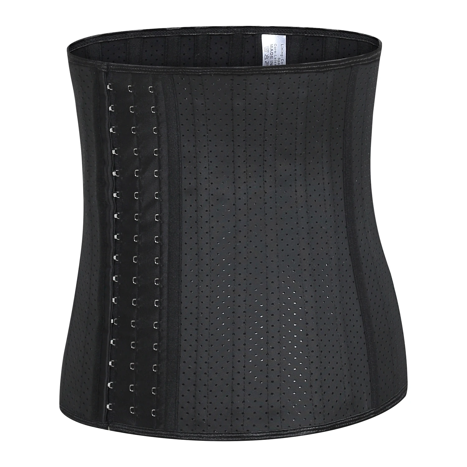 Shaperisfree Private Label 30cm breathable mesh hole corset 25 steel bone latex waist trainers with costomized 6 lines hooks