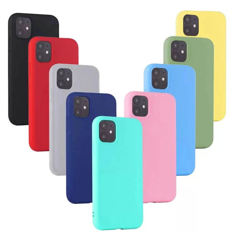 Ультратонкий легкий чехол из ТПУ для Iphone 11 12 13 Pro поликарбоната X/xs Max Xr 8 7 6s Plus матовая задняя крышка мобильного