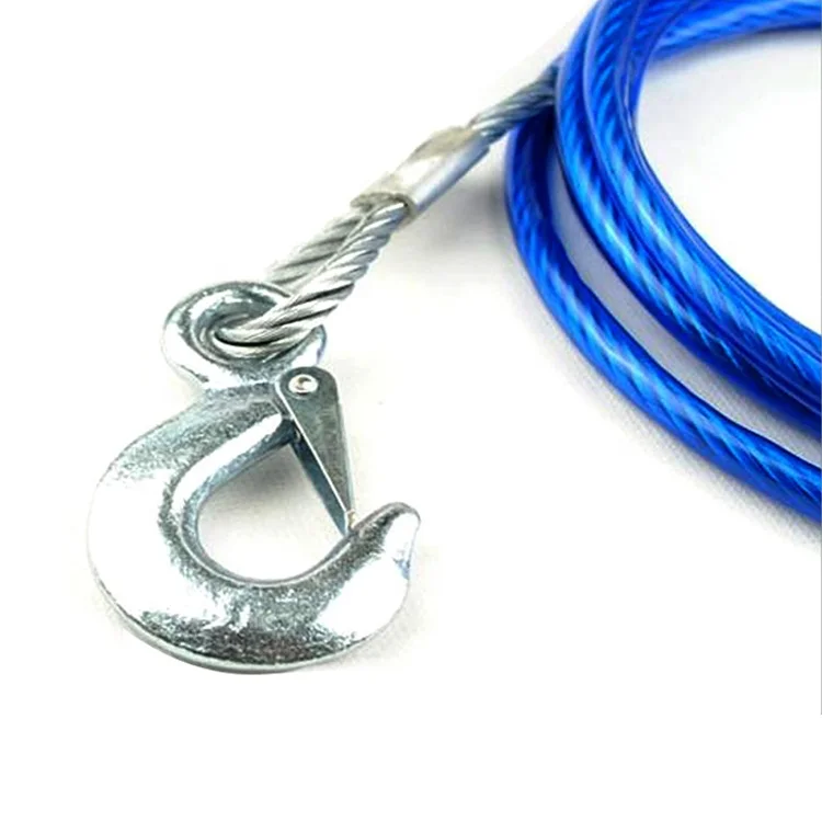 High Quality Capacity Tenacity 5000 KG Steel Wire Tow Strap For Car Kinetic Tow Rope tow hook strap