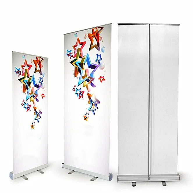 Portable Retractable Plastic Roll Up Banner Stand
