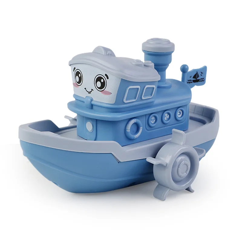 Baby Bath Toy Ferry Boat with Mini Cars Bathtub Toy With spring Can Swim Boat swimming pool toys