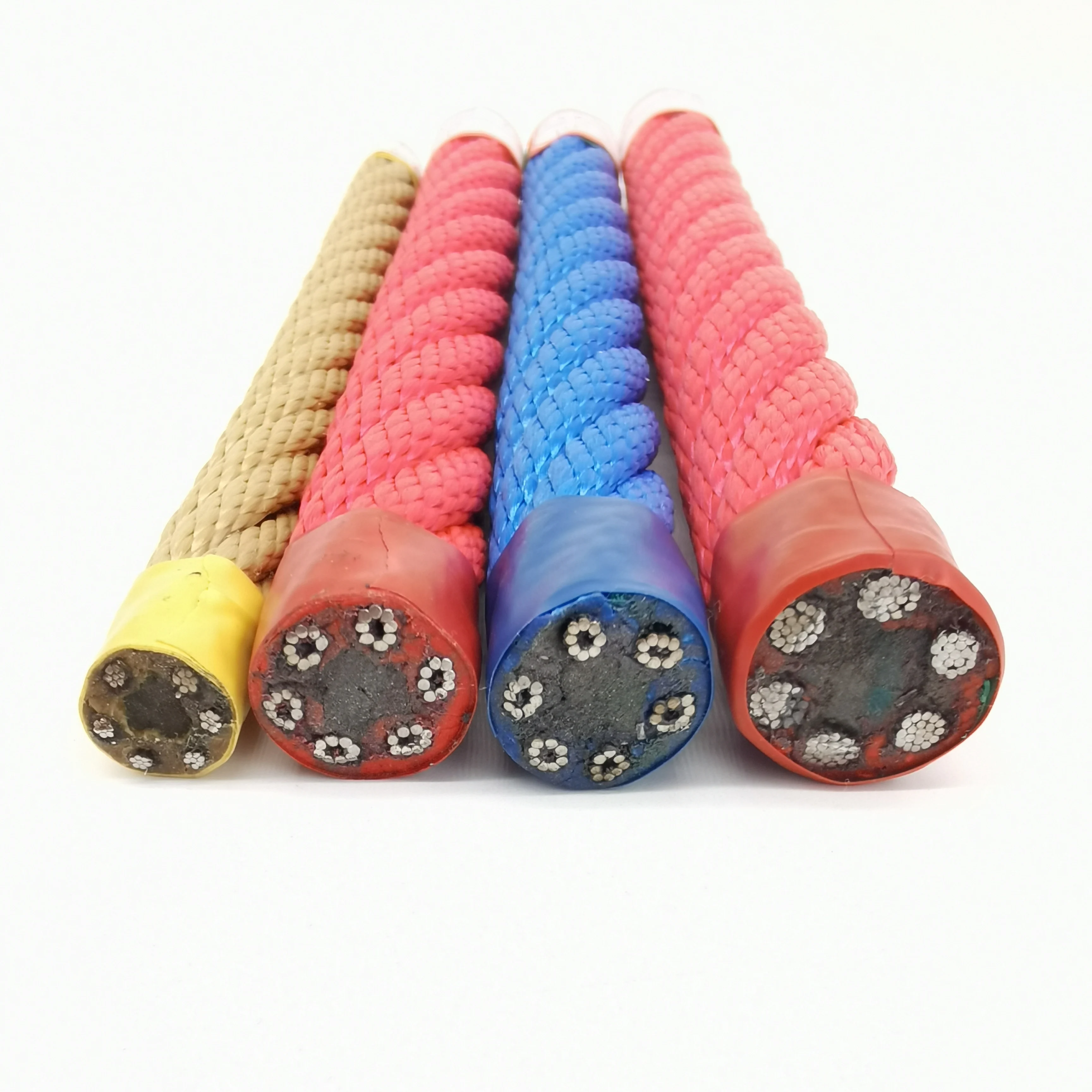 Colored Polyester Playground Combination Rope 6 Strand 16mm Kids Climbing Cargo Net Rope