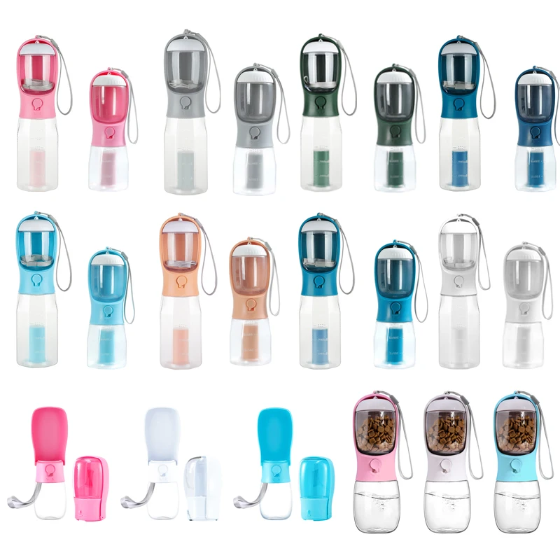 Portable Water Bottle Travel Pet Drinker Leakproof Dog Bowl Food Containers Dog Accessories For Dogs Puppy Drinking Bottle