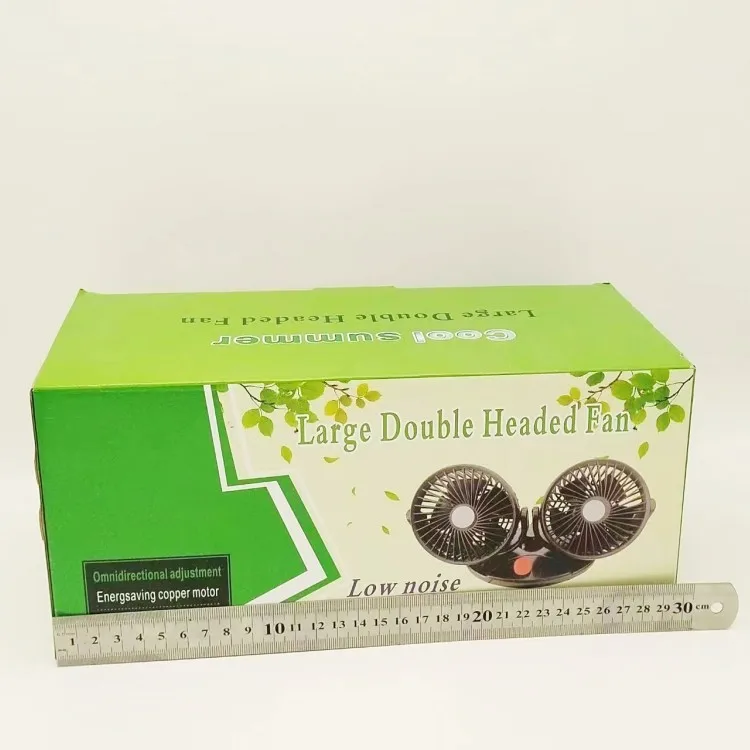 12V24V Circulating air Double head Car fan Cigarette lighter interface car fan