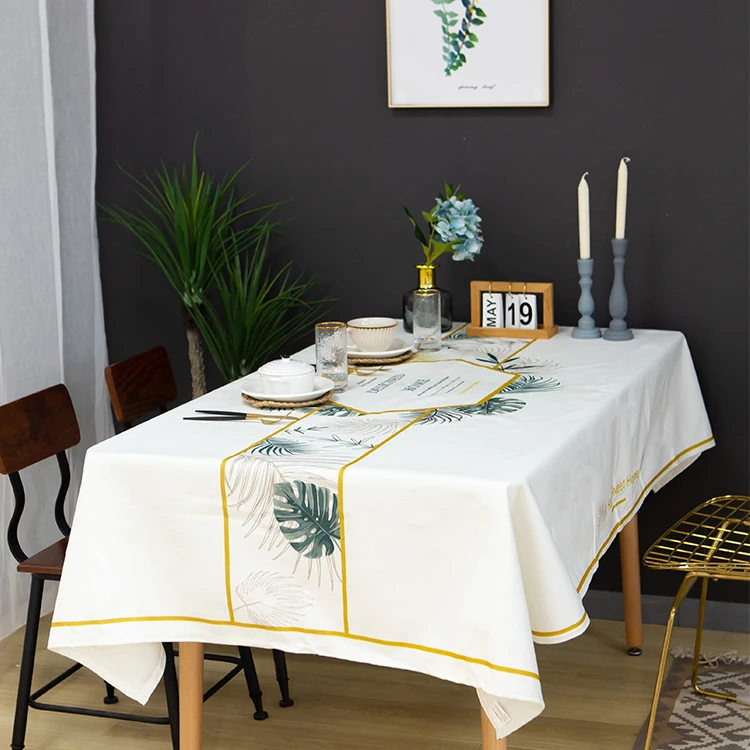 Hot Sale Wholesale Tablecloth Waterproof Oilproof Anti-scald Square Table cloth For Hotel Restaurant Household