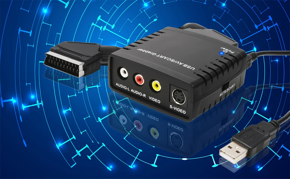 USB Video Grabber Adapter- TV / Hi8 / VHS zu Digital Grabber, Video Converter mit Scart Adapter