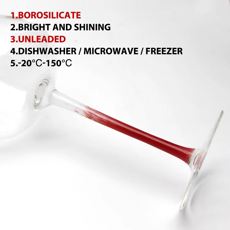 Wholesale of wedding set with Coloured cup pole glass champagne glass and red wine glass