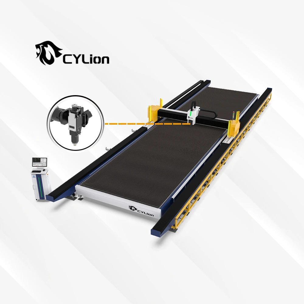 Customization 8000W 12000W Gantry Type Fiber Laser 10000 Watt Cutting Machine  For Sale