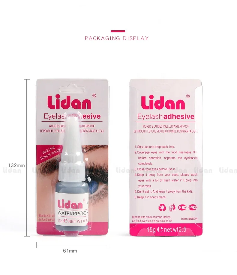 Lidan Fast-Drying Glue For Grafting False Eyelashes 15g Eyelash Rubber Emulsion Adhesive Natural Ingredients Eyelash Beauty Tool