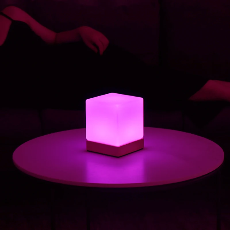 professional factory modern designer Bar colors smart home decor RGB atmosphere rechargeable rgb 3d night light table lamp