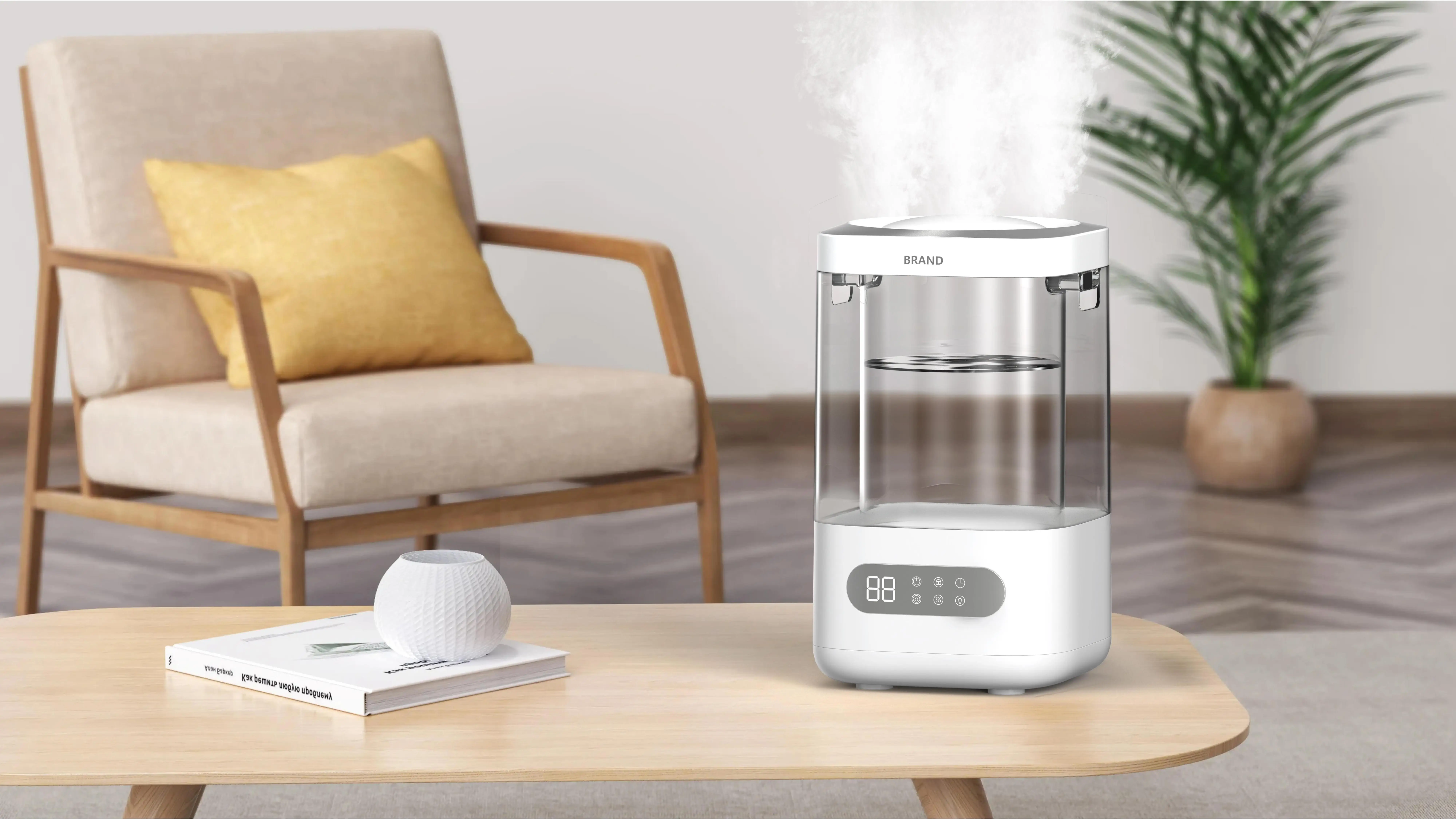 2024 GEMEO New Design Warm Mist Output 100 High Temperature Disinfection 3500ML Humidifier
