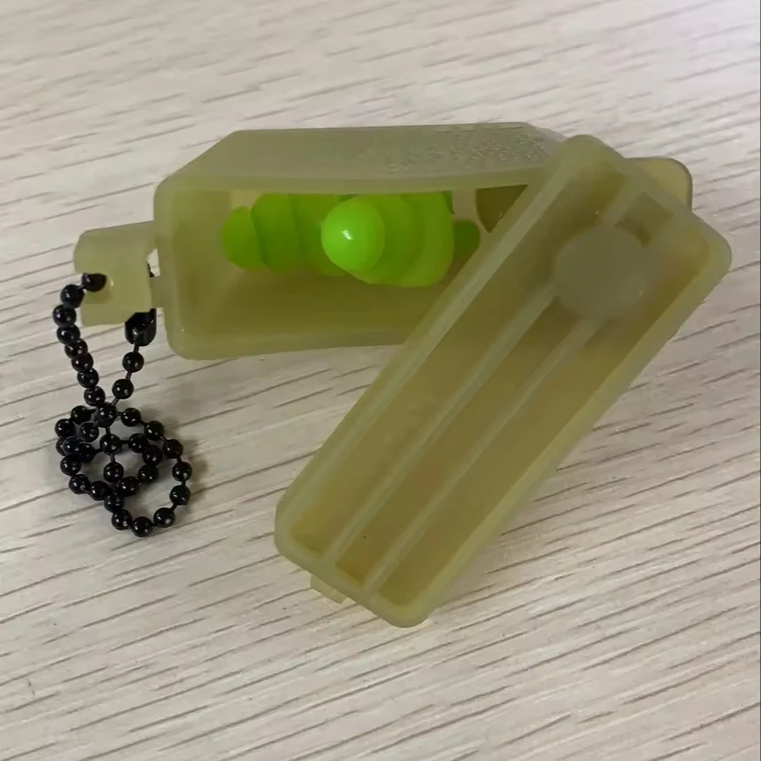 Earplug silica gel Noise Cancelling Tactical plug comfortable foldable Earplug with box