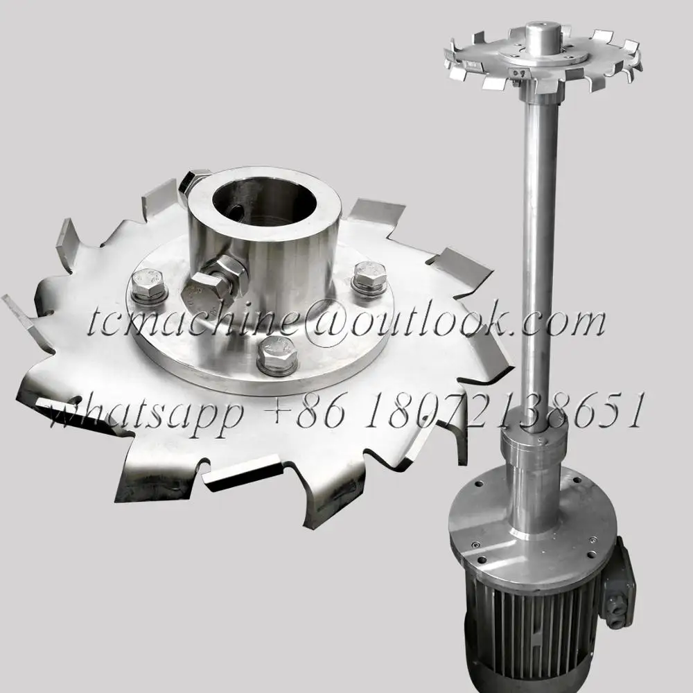 12in Dia. 300mm SS316L Cowless Disc Sawtooth Mixer for Diameter 50mm Shaft